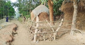 পূর্বধলায় সড়কে বেড়া দিয়ে নির্মাণে বাধা, ভোগান্তিতে ৭ গ্রামের মানুষ